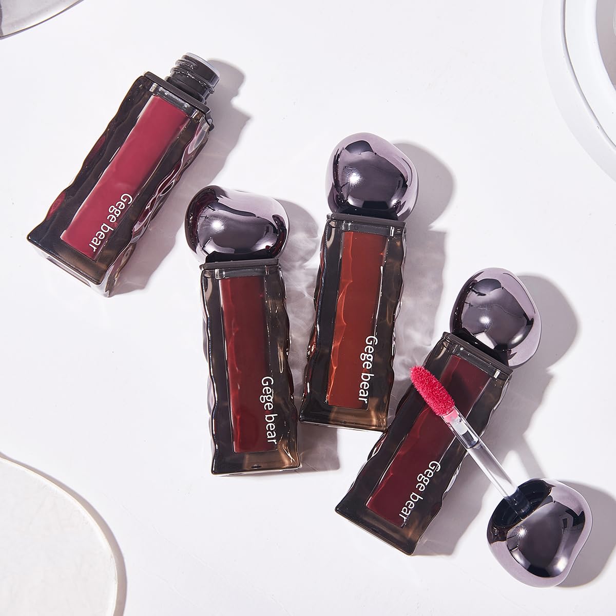 Gege Bear Iceberg Lava Moist Lip Gloss | Glossy Liquid Lipstick Effect | 7 Trendy Nude & Bold Shades | Lip Oil Shine with Lipstick Color Payoff | For Women & Teens | Lip Therapy with Glycerin + Dimethicone | Gloss Meets Lip Tint | Smooth Applicator with Long-Lasting Hydration | (05# Ice Dew Rose, 4.5g)-image-49