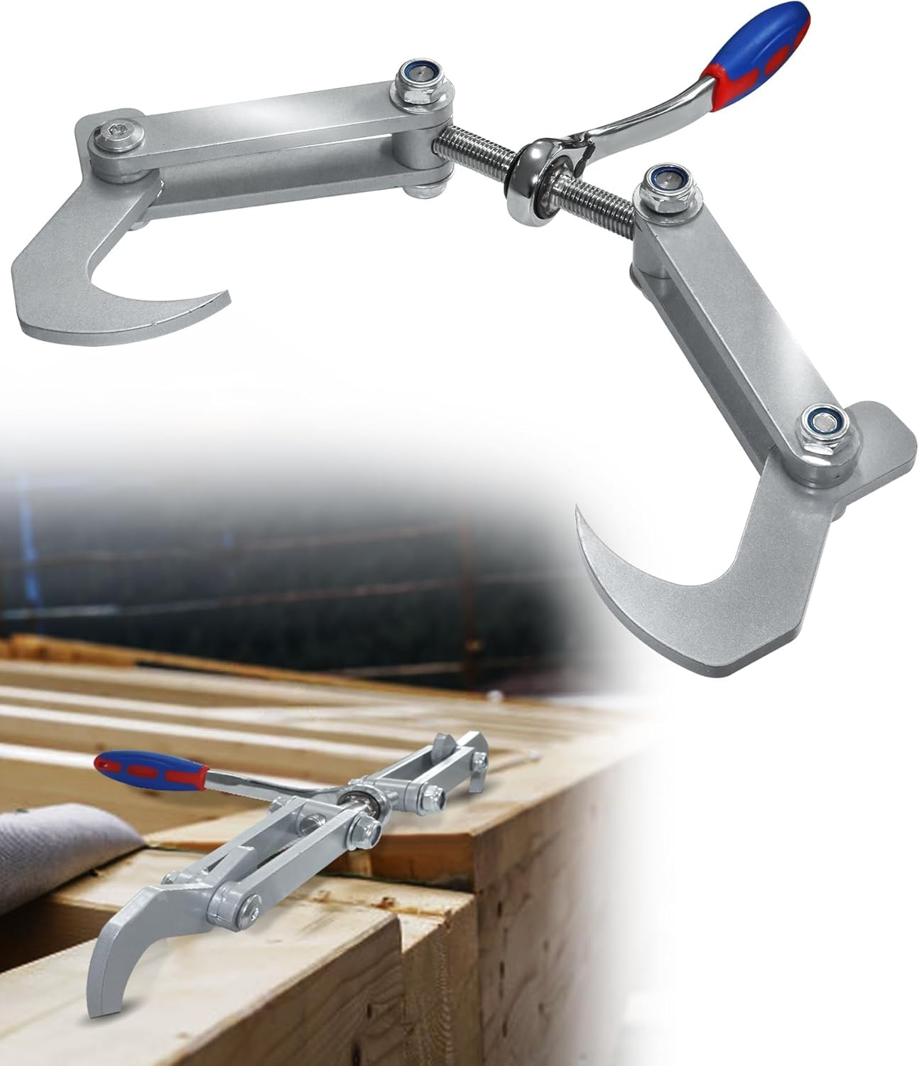 Photo 1 of Ratcheting Beam Puller, Adjustable Wall Puller Framing Tool, Clamping Travel 4.53 in, Ratchet Length: 10.83 in, Fit for For Clamping, Pulling and Compressing Timber (Patent Has Been Registered?