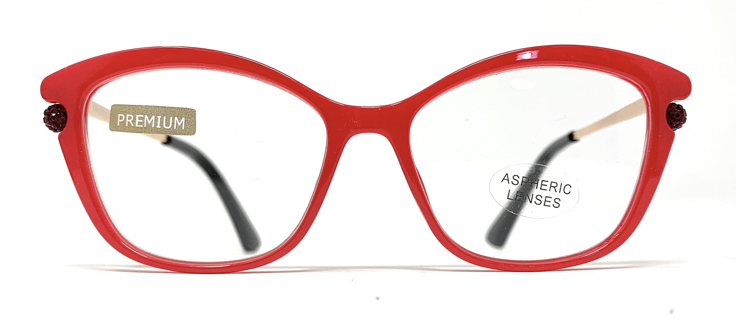 Zestaw okularów do czytania Najnowsza modna konstrukcja ze strass. EKSKLUZYWNA. okulary prezbiopii, zmęczony wzrok. VENICE Premium Perl - Dioptrias: 1 do 3,5, Pakiet 3 Zielony, Czerwony I Czarny