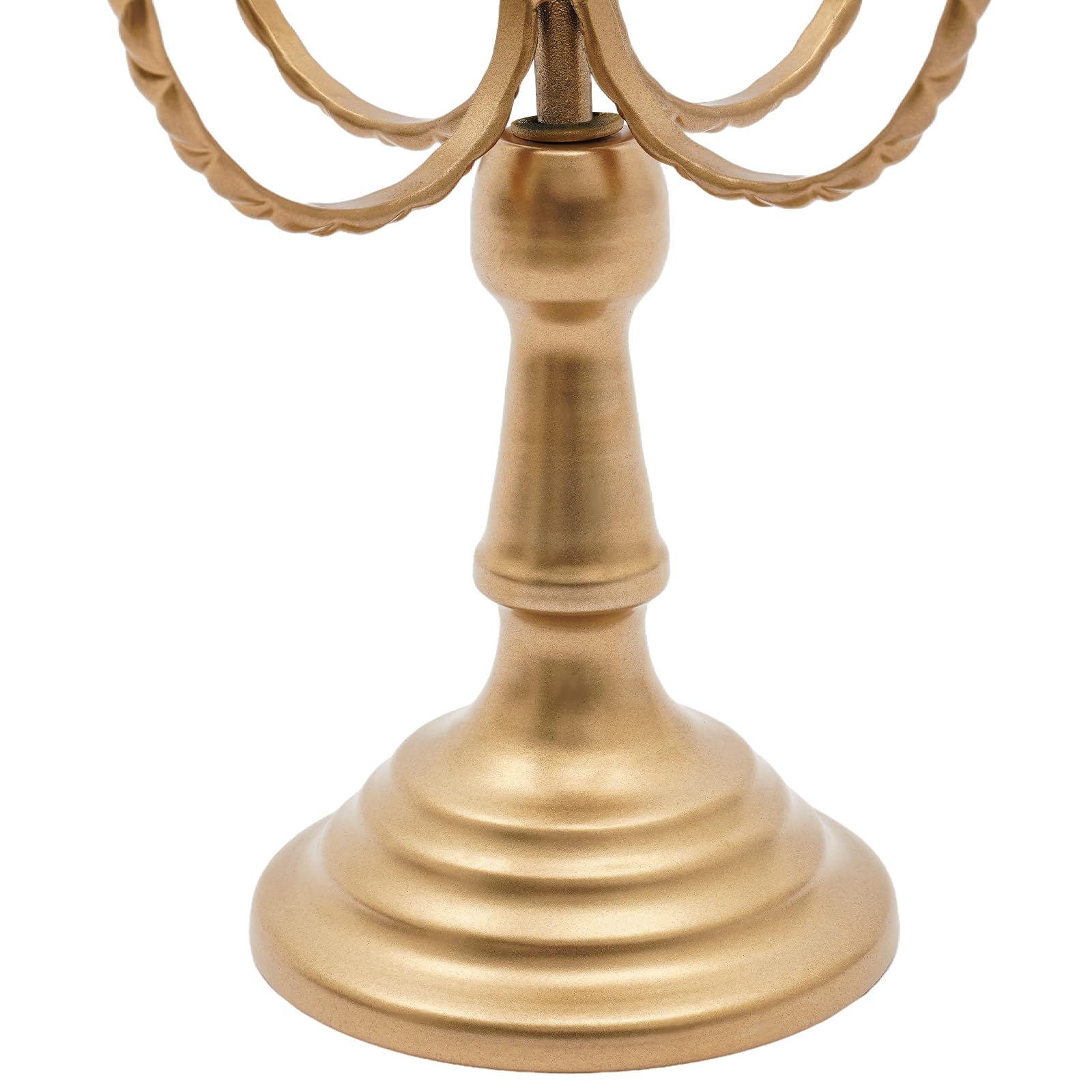 6 Stück Kerzenständer 5-Armig Metall Eisen Kerzenhalter für Stabkerzen, Kandelaber Kerzenleuchter für Kegelkerzen Party Hochzeit Tisch Mittelstücke Dekor (Gold)