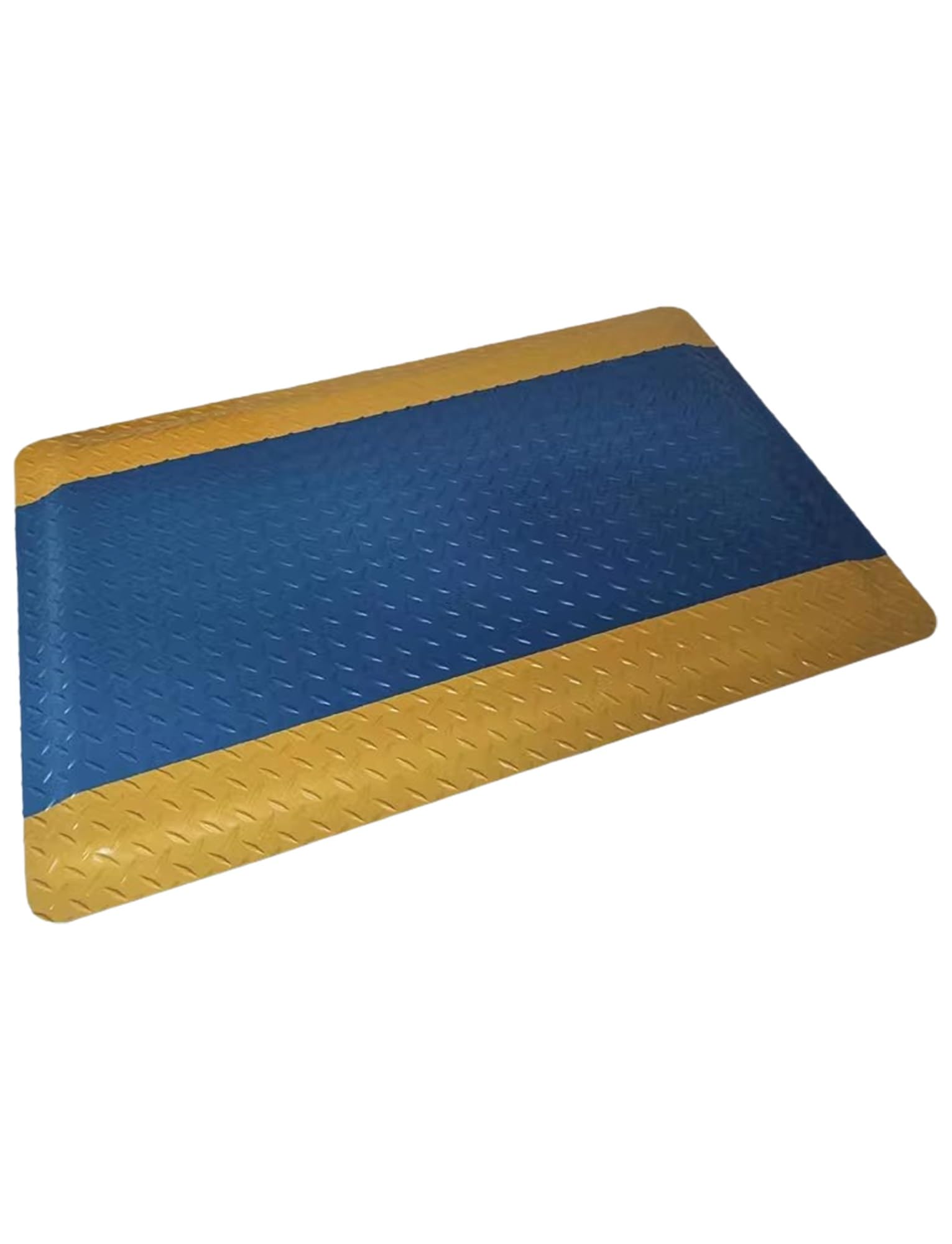 Aioneer 20Mm Anti-Static Conductive Rubber Anti-Fatigue Mat - Thick Standing Pad For Garage Warehouse Workbench-Yellow+blue-23.6x47.2in