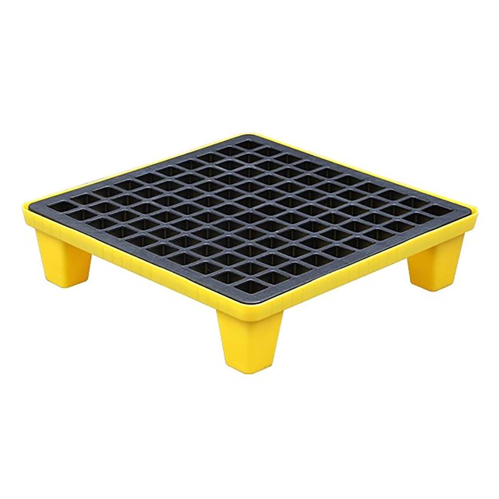 JKJZSALJ Spill Containment Platform,Modular Spill Containment Pallet - Yellow & Black, 1/2 Drum Capacity, 130X68X15Cm With Drain, Durable Spill Platform For Safe Liquid Storage &,60x60x15cm/24x24x6in
