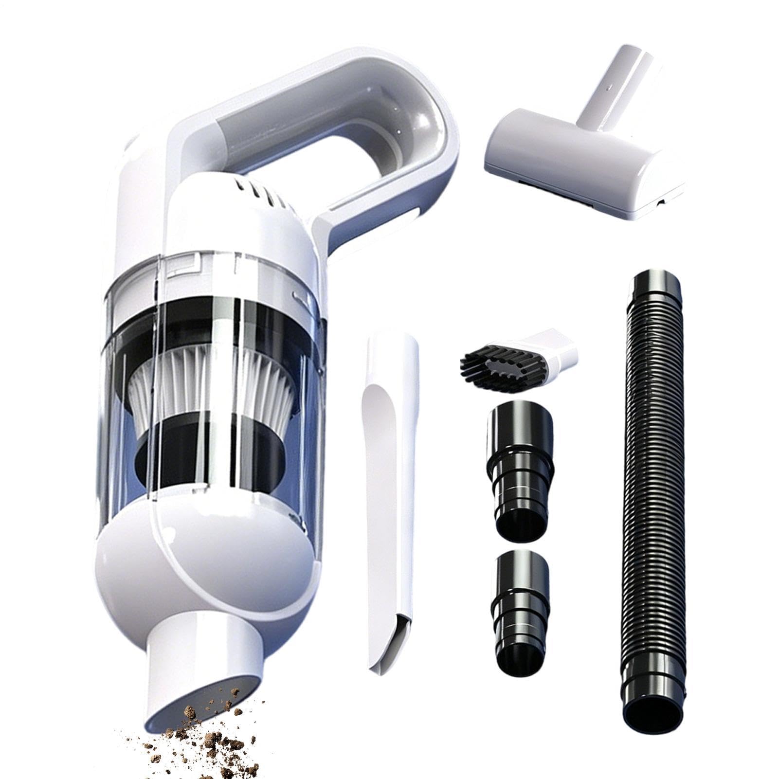 Aspirapolvere Senza Fili Per Auto Aspiratore Elettrico a Mano con Luce LED