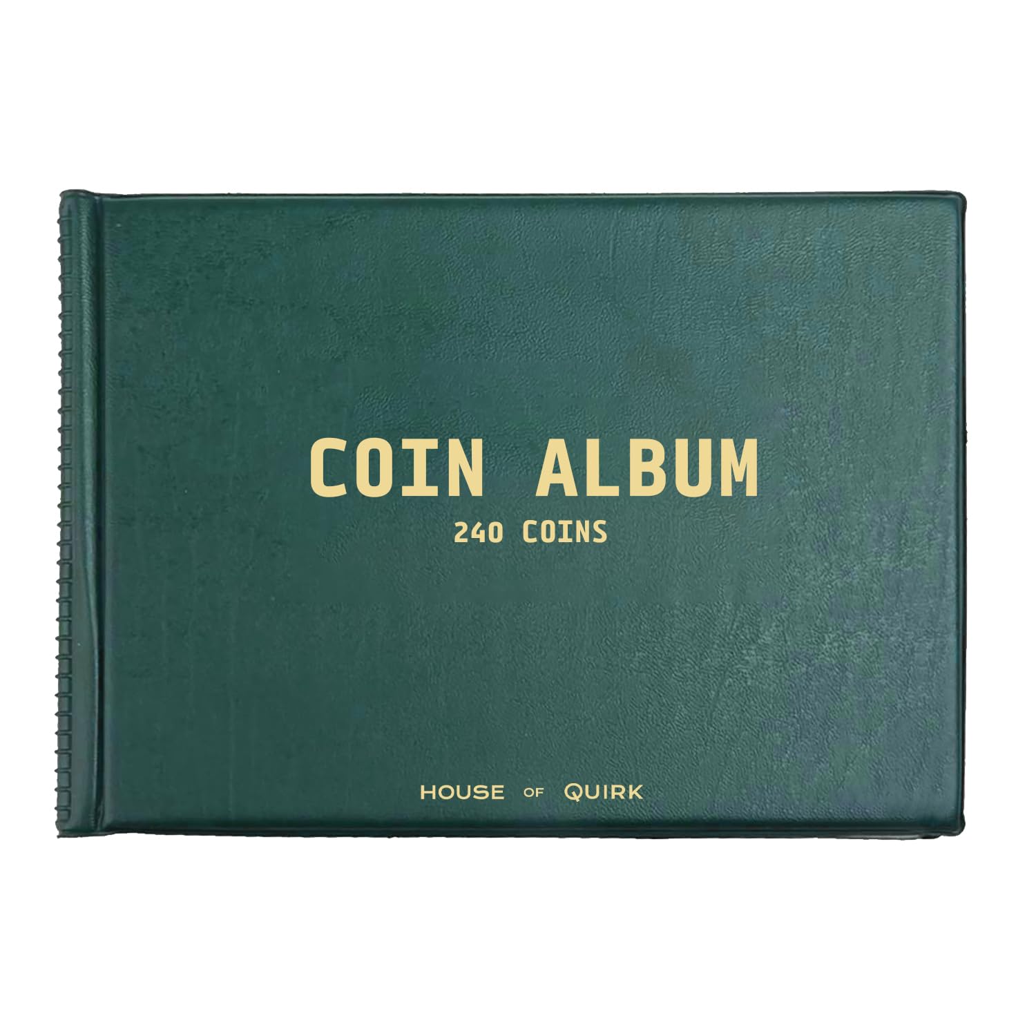 House of Quirk 240 Pockets Coin Holder Collection Coin Storage Album Book for Collectors, Money Penny Pocket (Green)