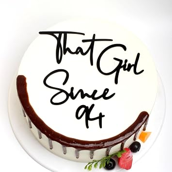 C556 That Girl Since 94 Cake Topper Funny Acrylic Black 32rd Birthday Cake Decoration for Girls, Trendy 1994 Born Party Decor, Cheers to 32 Years for Her that girl since 1994