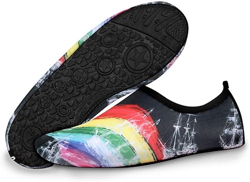 Miniatura 4 de Zapatos de agua para niños, mujeres y hombres sensación de pies descalzos, de secado rápido, calcetines acuáticos para playa, actividades al aire