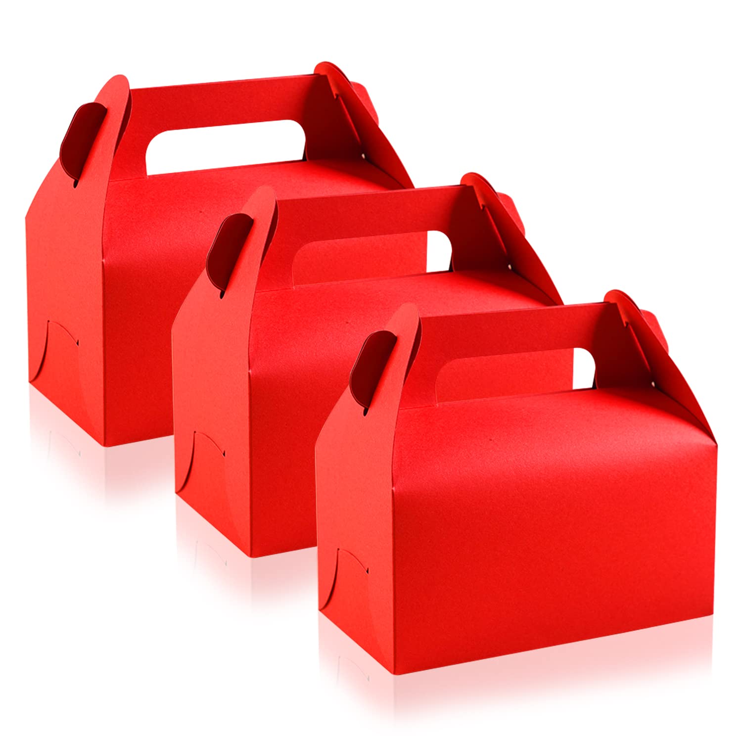 Lainrrew 30 Pcs Gable Candy Treat Boxes, Small Goodie Boxes Christmas Party Favor Boxes Kraft Paper Gift Box for Christmas Party Decorations Birthday