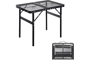 Portable Outdoor Small Black Folding Grill Table