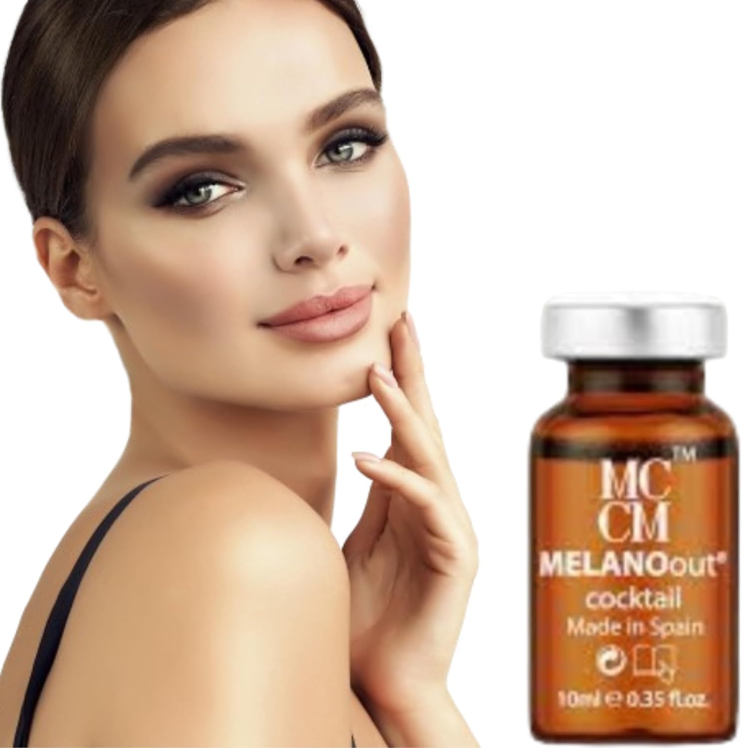 MCCM Mesotherapy Milano Out Cocktail - ميزوثيرابي ميلانو اوت كوكتيل لتفتيح البشرة ونضارتها وعلاج البقع والندبات وتصبغات الجلد, من ام سي الأسبانية (عبوة واحدة 10 مل بدون الغلاف
