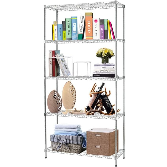 Buy 5 Tier Wire Shelving Unit Wire Shelves NSF Heavy Duty Height