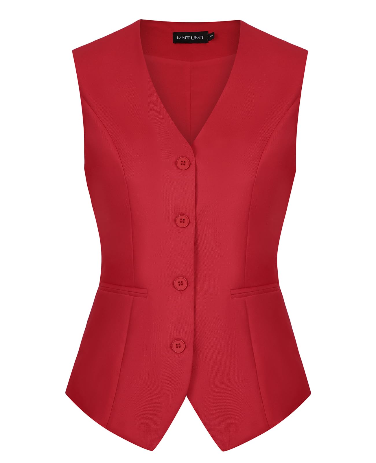 MINTLIMIT Waistcoat Vest for Women Fully Lined Button Down V Neck Formal Dressy Suit Vests with Pockets