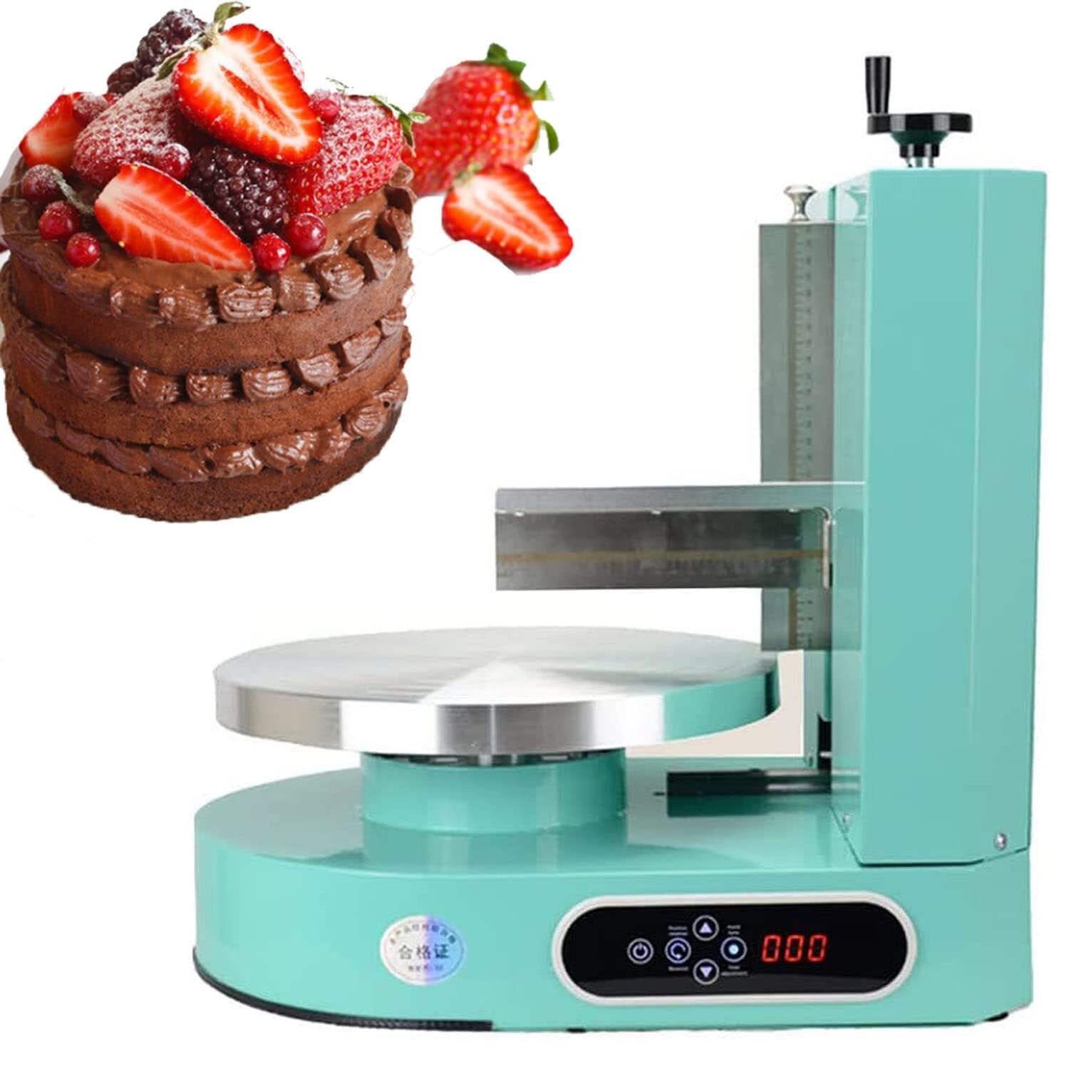 Półautomatyczny gramofon do ciasta i niwelator - niezbędne narzędzie do pieczenia do dekoracji tortów urodzinowych (10-30 cm), idealny dla profesjonalnych i domowych piekarzy