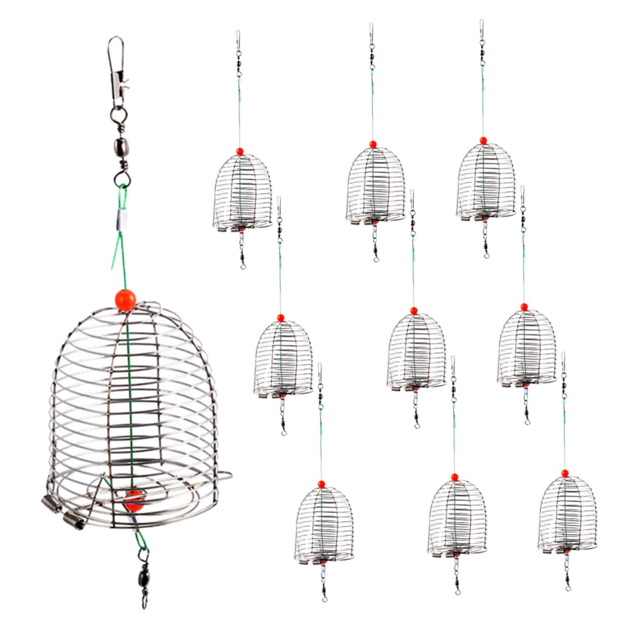 Sosoport Köderkäfig Veranstalter Feeder Zum Angeln Im Frühling Container Karpfenfischerei Tackle Bass Halter Für Fischköder Inhaber Eines Angelgeräte Rostfreier Stahl