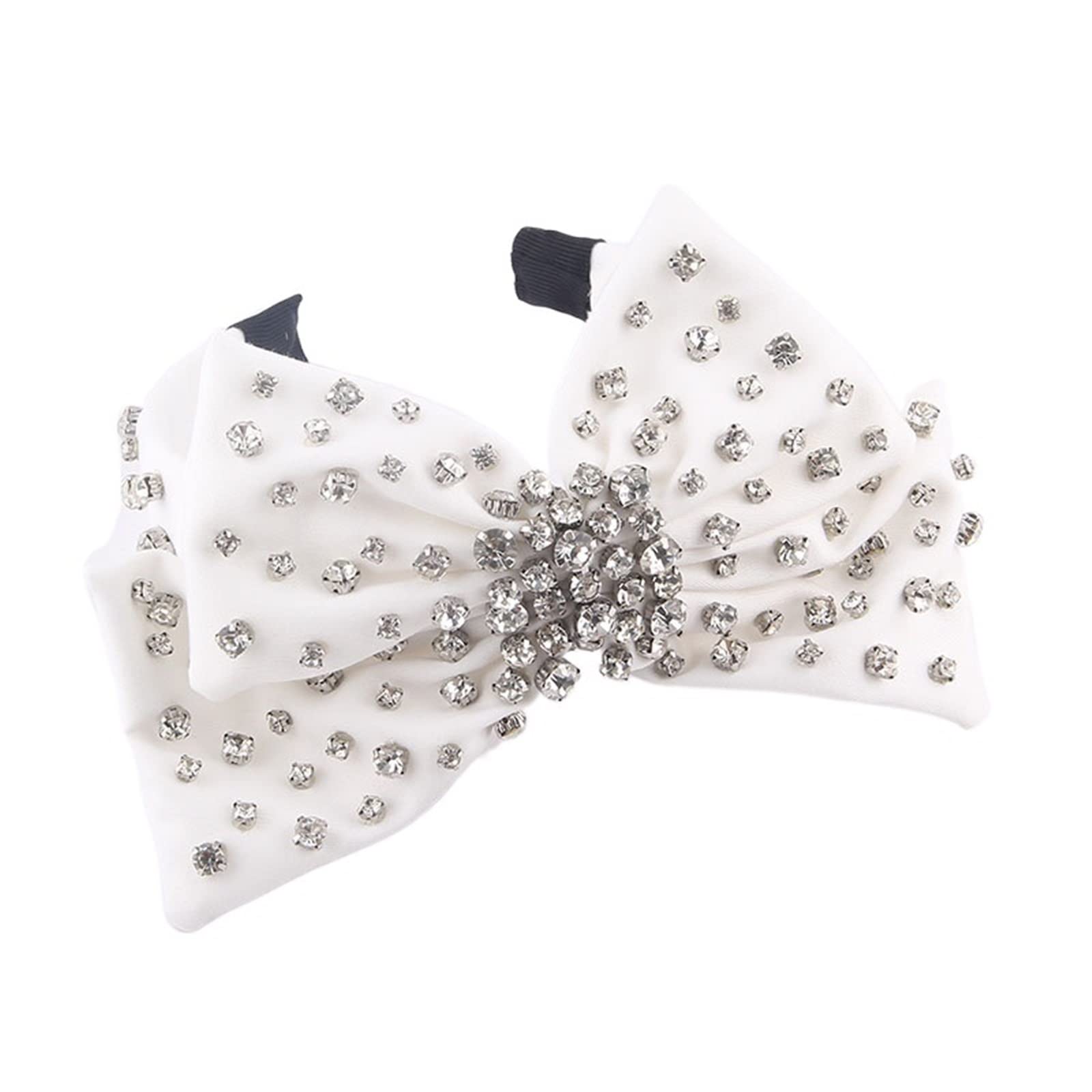 Papillon Fascia con Strass Moda Tessuto di Seta intarsiato Strass Bowknot personalità Fascia for Capelli Accessori for Capelli da Donna Copricapo Cerchietto da Sposa (Color : E)