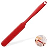 Silicone Jar Scraper with Long Handle&comma; Jam Spreader for Peanut Butter&comma; Kitchen Spatula for Baking and Cake Icing