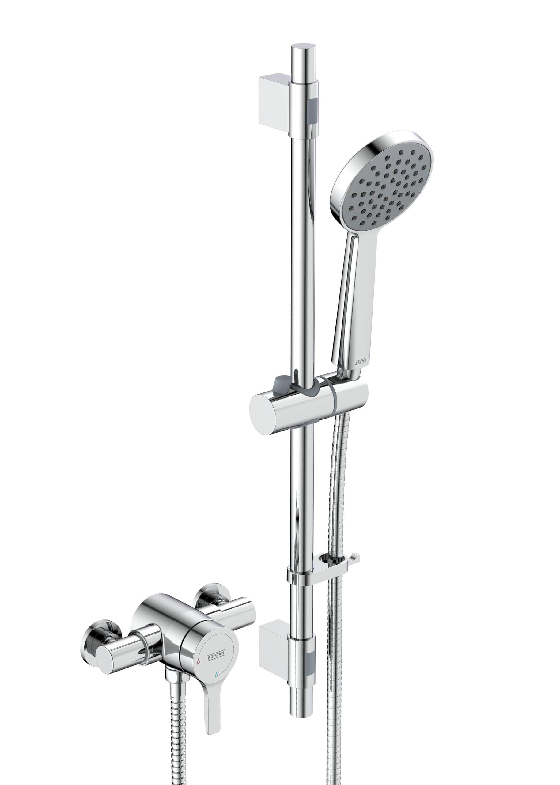 Bristan Chrome Onza Thermostatic Exposed Shower Valve With Riser Kit