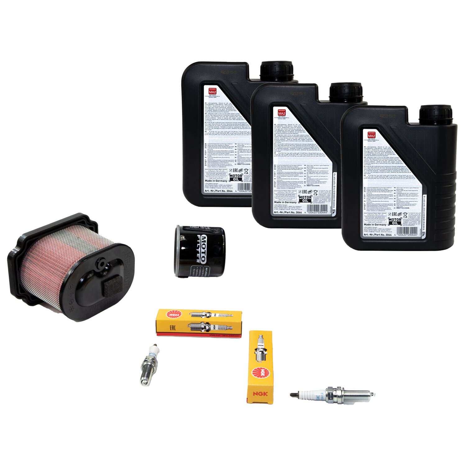 Wartungspaket Für Yamaha MT-07 - Luftfilter + Ölfilter + Zündkerzen Set Für Modelle 2014-2022