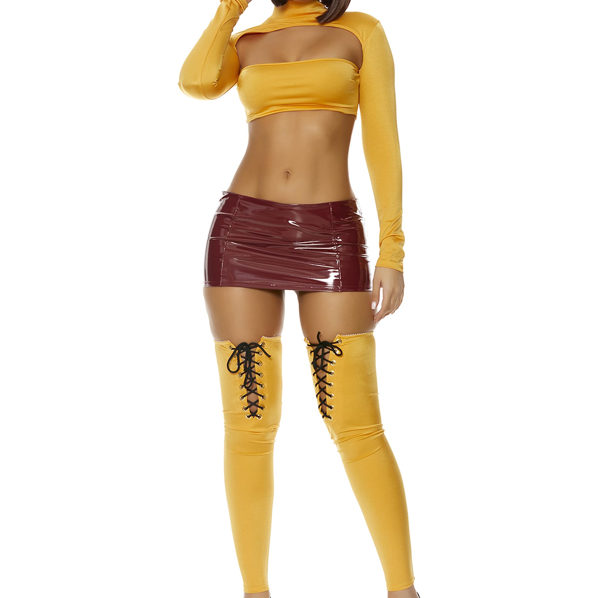 Forplay Women's Mustard That Solves That Cartoon Character Costume, M/L