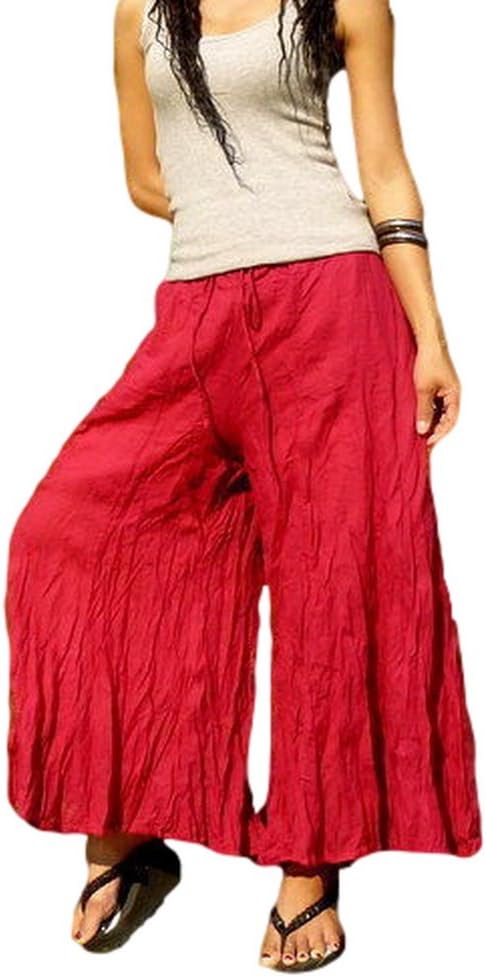 Extreme Quality Oversize Palazzo Trousers Slacks Wide Leg Harem Pants Yoga Boho Baggy Gypsy Hippie Bordeaux