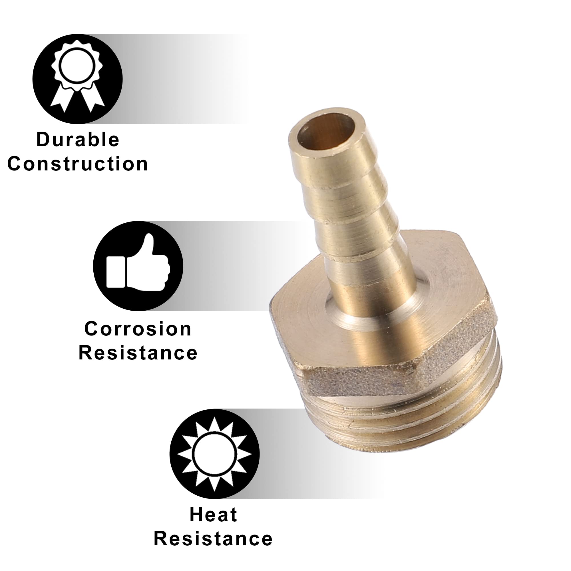Raccordo Per Tubo Flessibile In Ottone - 3/8'' NPT, 16 Mm, Per Auto E Moto, Tonalità Oro - Foto 10