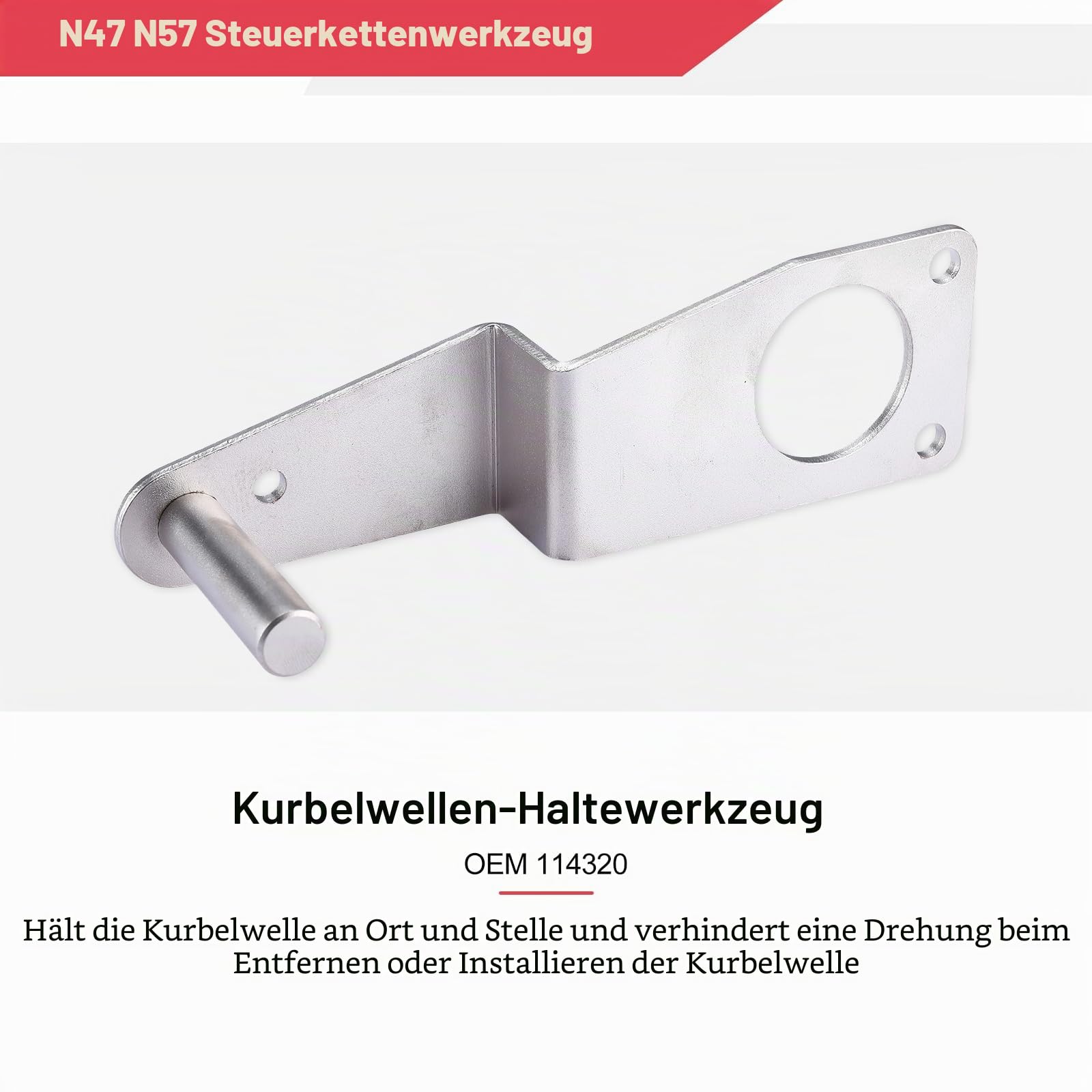 FreeTec 9tlg Steuerkette Werkzeug, Absteckwerkzeug Steuerkette Arretierwerkzeug Steuerkette, Motor Einstellwerkzeug Nockenwellen Kurbelwelle Werkzeug Set für BMW N47 N57
