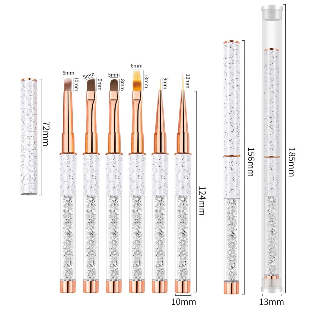 Water Drill Pipe Nail Brush Marble Crystal Smudging Gradient Pen Light Therapy Pen Sweeping Pen