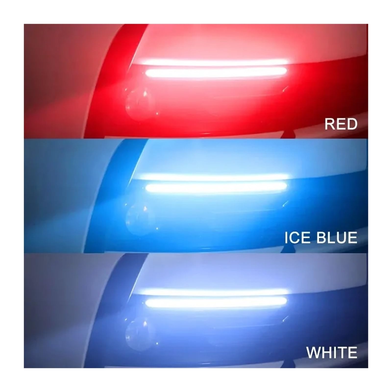Générique IndicateurFeux 2x Voiture DRL LED Feux Jour Flux Jaune Clignotant Blanc Étanche Phare Bande Lumière Séquentielle Universelle Clignotantlatéral(34.5cm 13 58in)