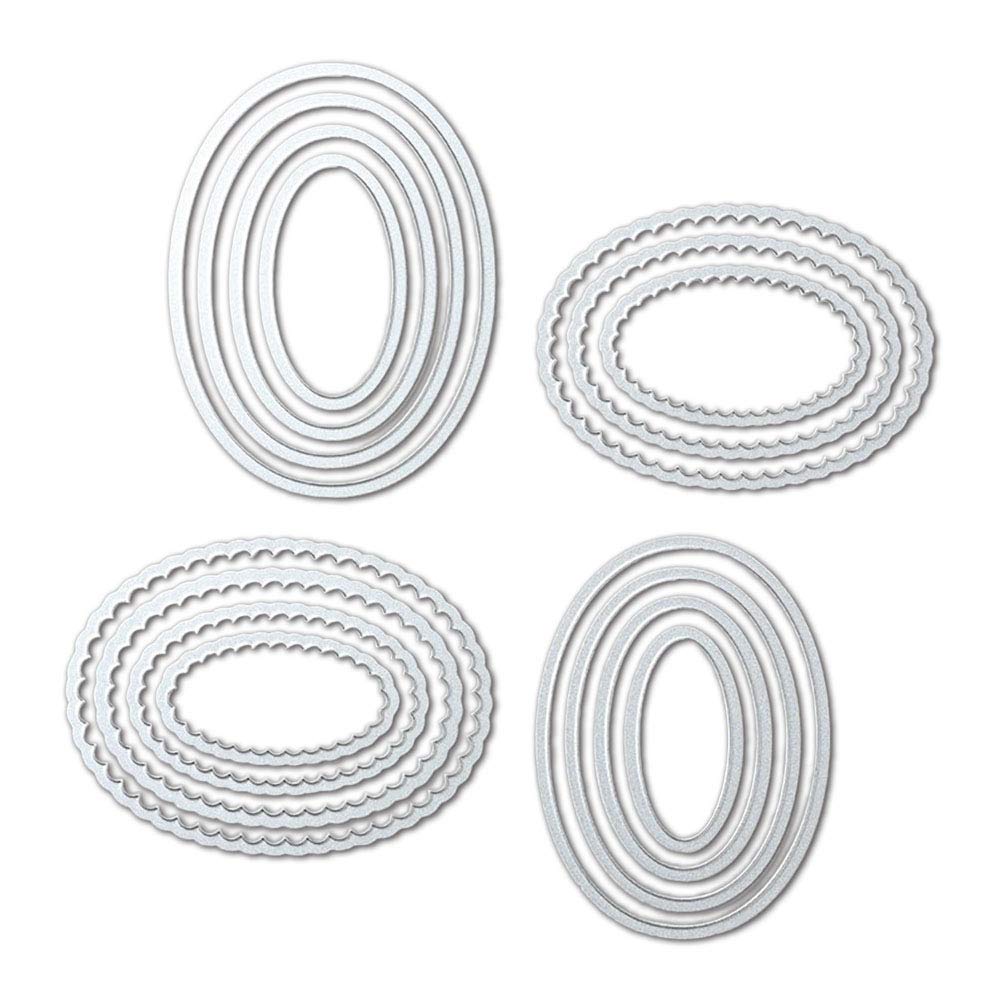 Fustelle Metalliche Per Scrapbooking Demiawaking - Set Cornici E Tag Per Biglietti Fai Da Te - Foto 11