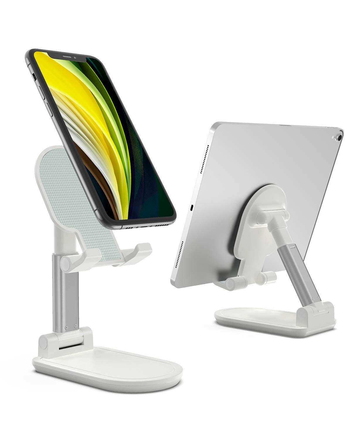Cell phone securely placed on the UXD stand on a desk