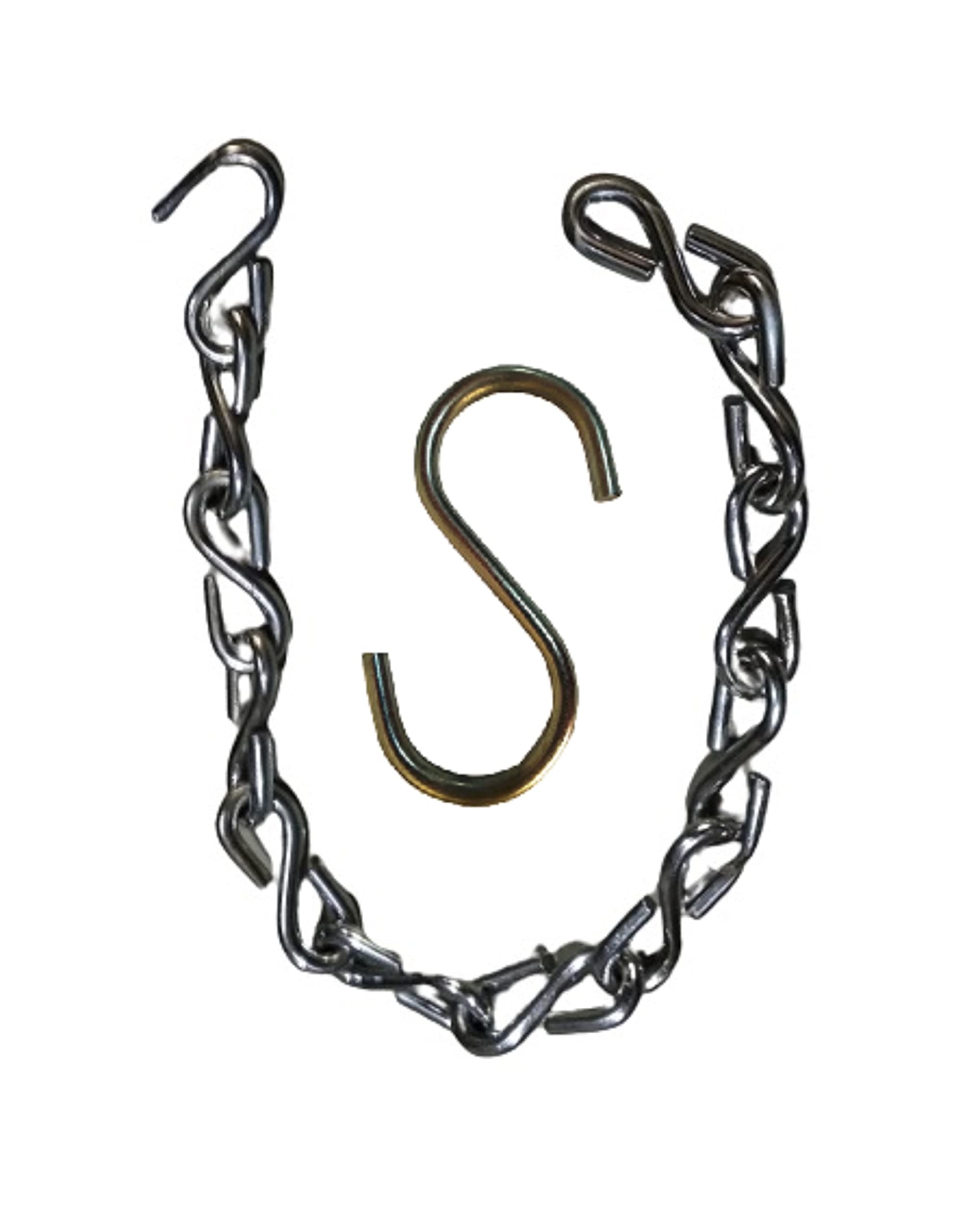 Q1 Beads 3 Feet Metal Chain Strong & Heavy Duty Chain 200 KGS Capacity for Garden Swing/Playing Jhula Chain with 1 Pc S Hook (1 Pc, Chrome)-picture-26