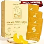 LE GUSHE Gold Under Eye Patches for Puffy Eyes and Dark Circles (30 Pairs) - Hydrating Collagen Under Eye Masks with Snail Mucin - Soothing Puffy Eyes Treatment for Women & Men - Bridesmaid Gifts