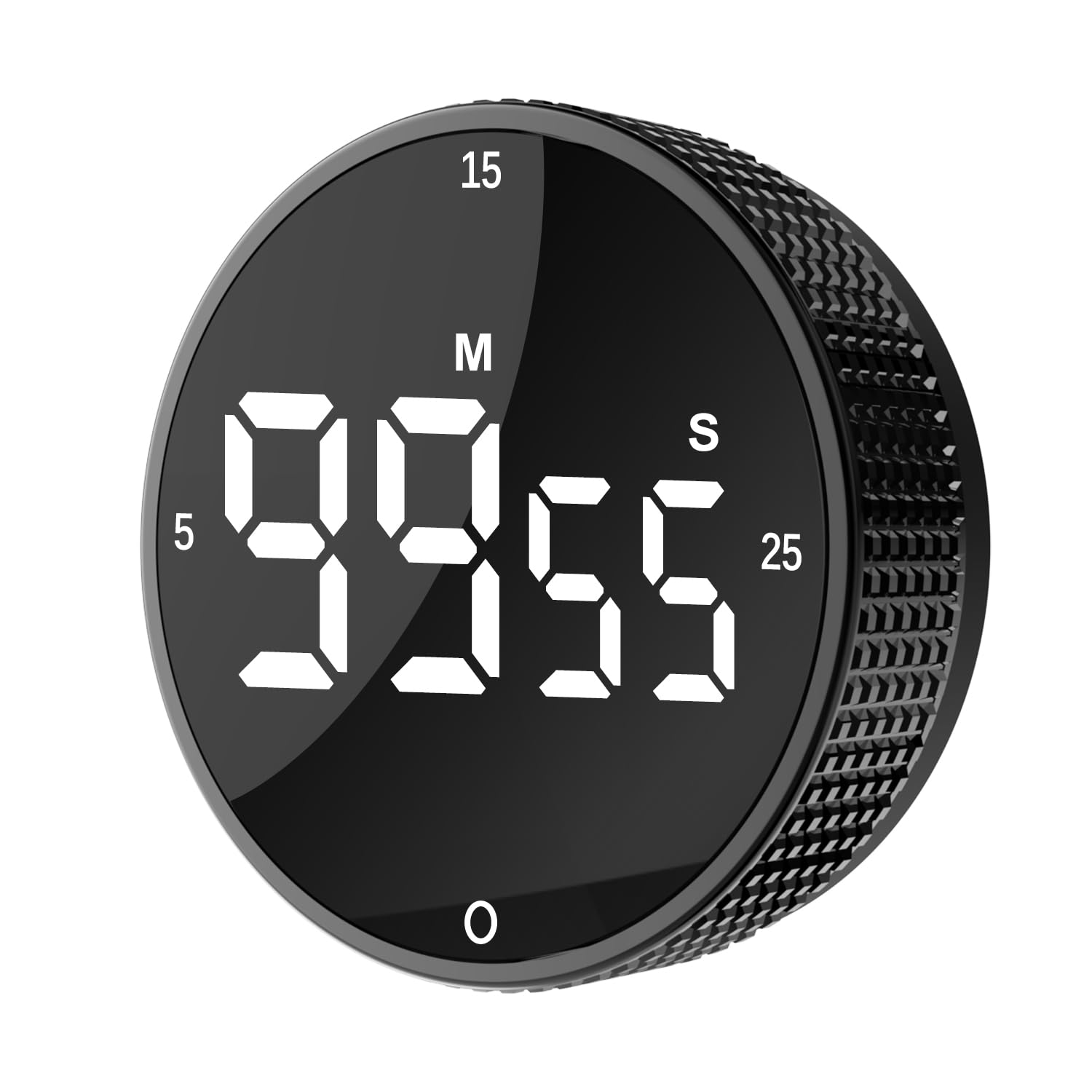 Upgrade Digital Kitchen Timer - Magnetic Countdown Countup Visual Pomodoro Timer with Large LED Display 3-Preset Times 5