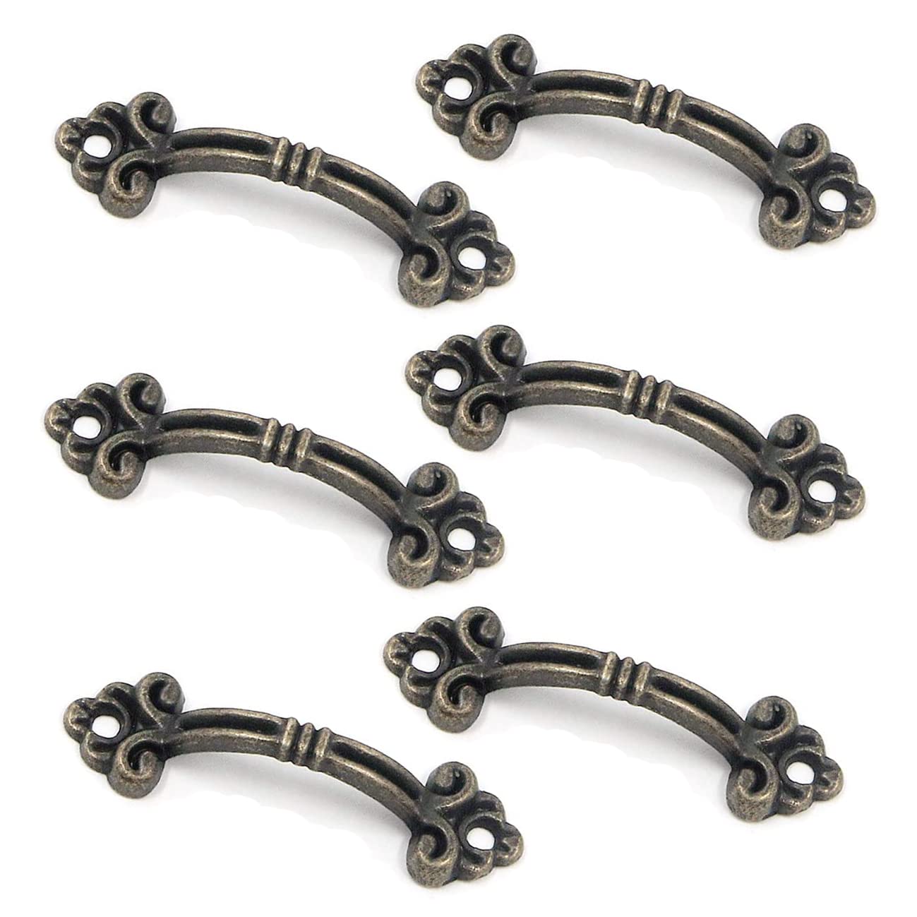 Lot De 6 Poignées De Tiroir Vintage CTForest – Blanc – Alliage De Zinc – Style Européen – Vis Incluses