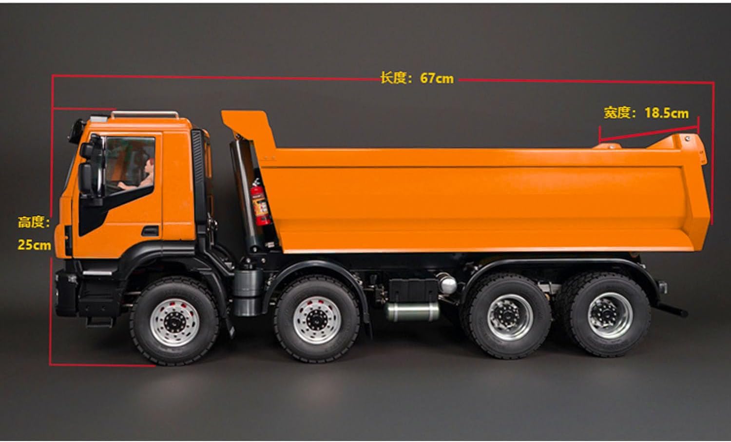 TOUCAN RC HOBBY 8X8 Hydraulic RC Tipper Cars 1/14 Metal Radio Control Dump Trucks Model 2-Speed