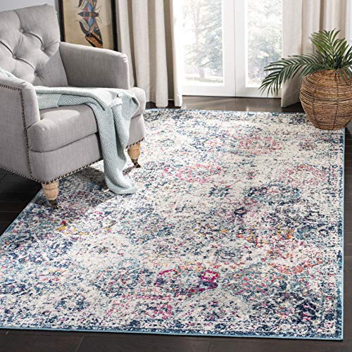 Safavieh Madison Collection MAD611N Bohemian Chic Vintage Distressed Area Rug, 6' 7" x