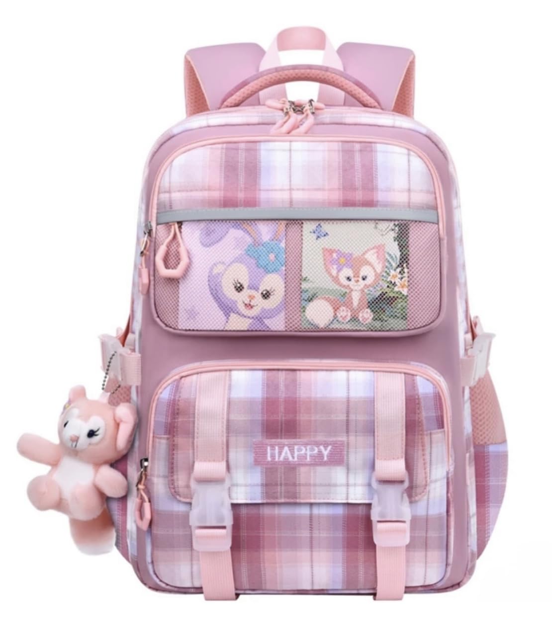 adson Kawaii Travel School Bag|School Backpacks for Girls Kawaii Backpack Aesthetics Large Capacity 3 Chain Backpack Kids School Bag for Girls 6-12 Years Old-picture-34
