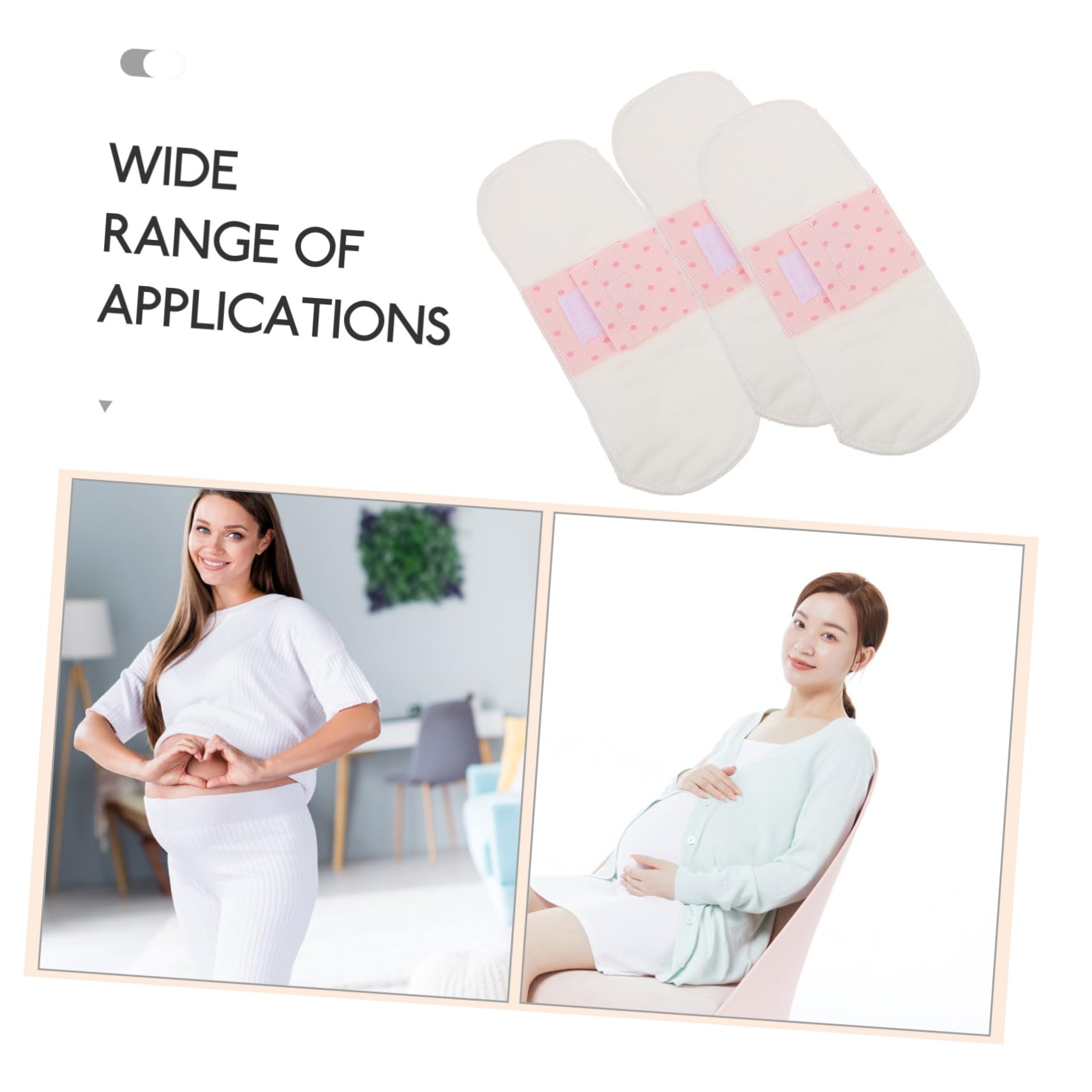 Healvian 12piezas Compresas Menstruales Reutilizables Lavables y Portátiles Material y Transpirable Impermeables Para Mujeres Para Embarazadas y Postparto
