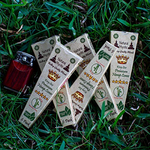 Pre Rolled Cones King Size â 50 Pack Hemp Rolling Paper Unbleached Brown Organic Fibers Classic Preroll Natural Mystic Pre Roll Papers With Filter Tips Use Cone Loader Filling Packing Sticks - Image 4