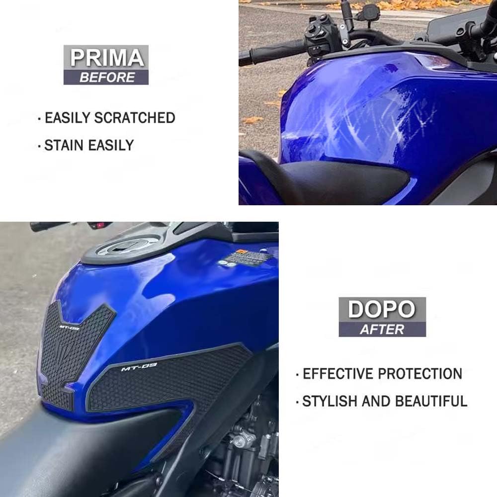 Accesorios para moto Protección lateral antideslizante impermeable para depósito Adhesivo de goma 3 CM para mt 09 MT-09 MT09 MT09 MT09 SP 2024 2025