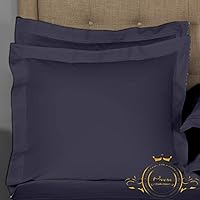 Vista 23 de Crown Collection Juego de 2 fundas de almohada blancas lisas tamaño Queen, hipoalergénicas de 600 hilos, 100% algodón egipcio, fundas de almohada