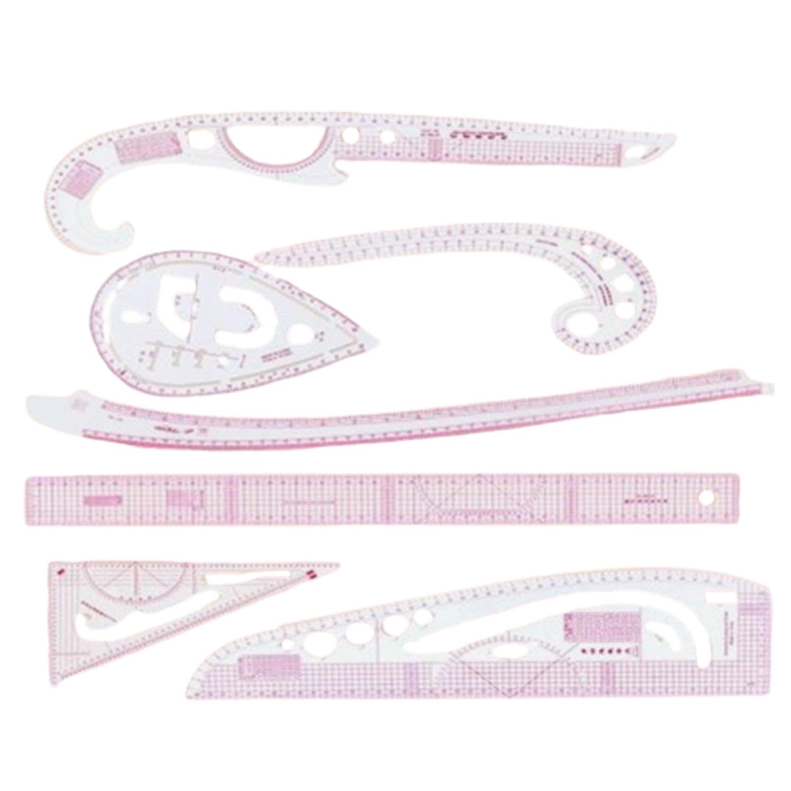 Baoblaze Regla Curva Francesa, Herramientas de Costura, Plantillas de Costura DIY para Ropa, Reglas Curvas para Vestidos, Regla de Costura para sastres, 8 Piezas