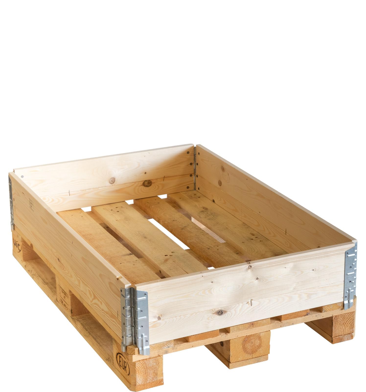 Rehausse-Palette en Bois avec Charnières | Cadre Palette | Stabilise les marchandises sur la palette | Bac Potager surélevé, 3x 120x80x20cm