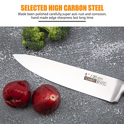 Knife Set, Professional Stainless Steel Chef Knife Set Of 9 With Rotatable Acrylic Stand For Kitchen, Ergonomic Ultra Sharp Non-Stick Kitchen Knife Set With Gift Box For Women Gifts (Silver) #TOP4