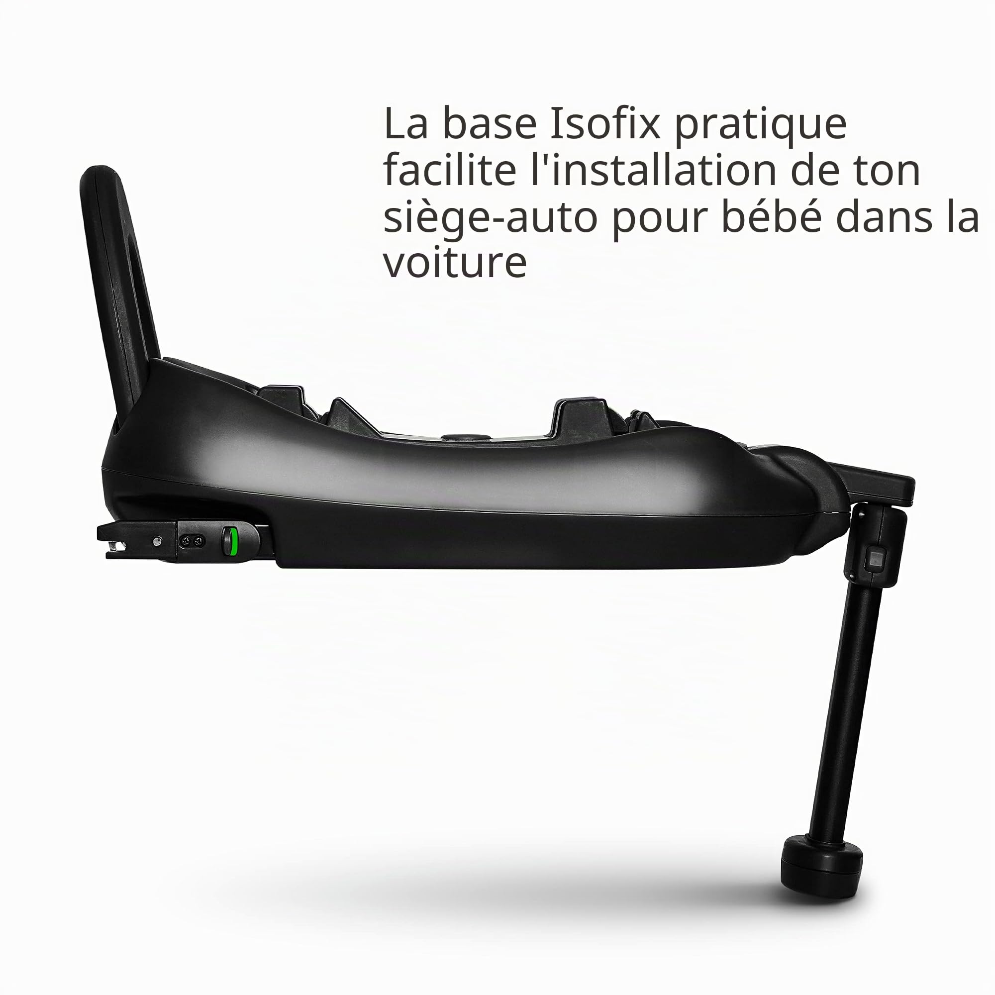 ABC Design Isofix Base Tulip - Base pour le siège auto pour bébé Tulip - pied d'appui réglable en hauteur - indicateur de couleur pour une installation correcte