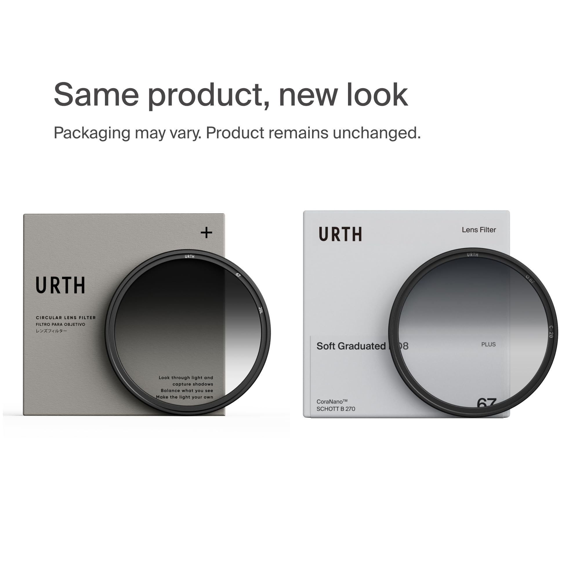 Urth 43 mm Grauverlaufsfilter Soft ND8 GND Filter (Plus+)