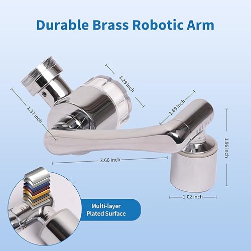 Miniatura 2 de Aireador de grifo filtrado giratorio de 1080, extensor de grifo de fregadero de baño, extensor de grifo de filtro para fregadero de baño, filtro