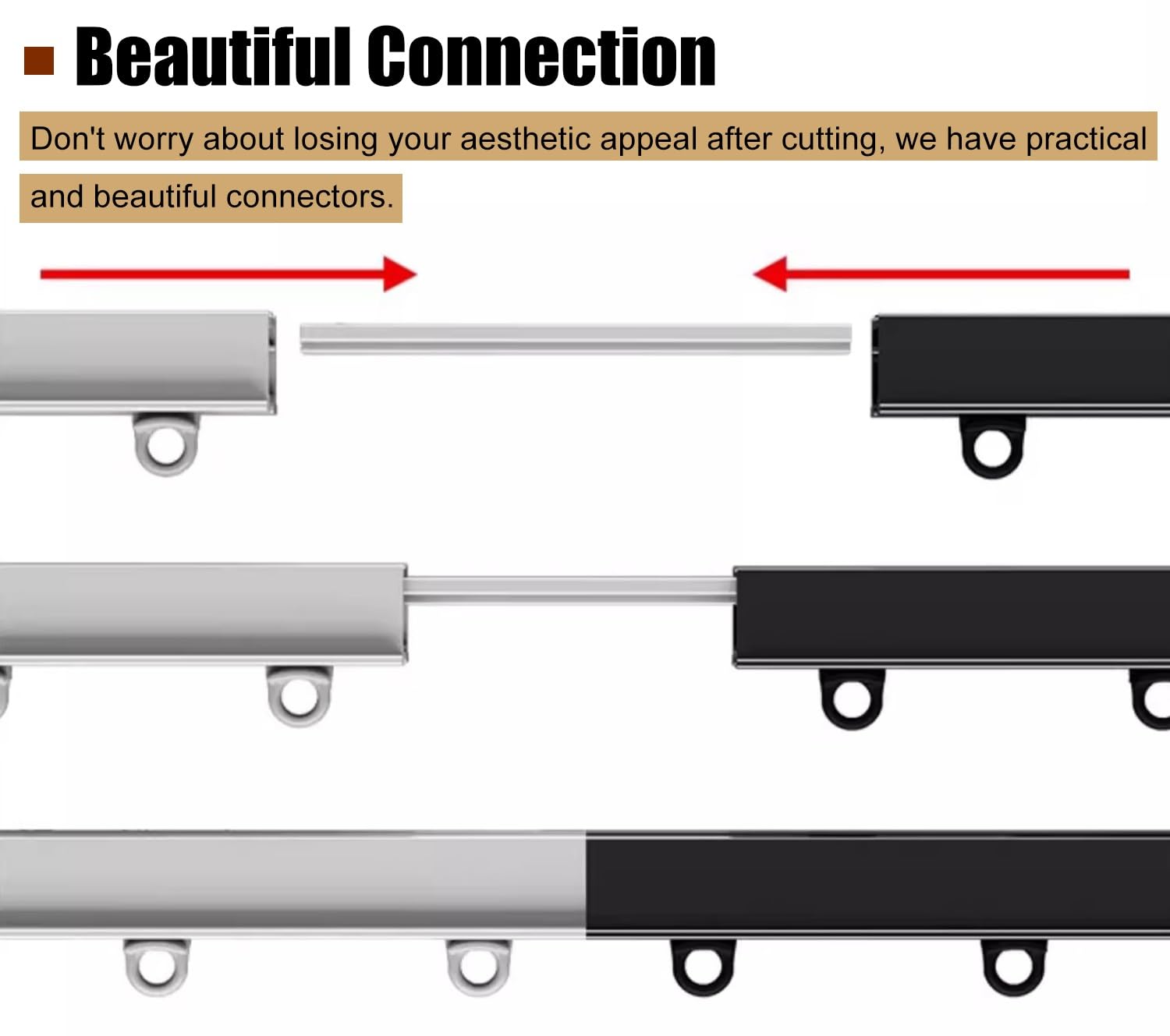 Binario Tenda Soffitto Binario per Tendaggio a Soffitto Incorporato, Asta per Finestra Balcone Doccia Nascosta, Sistema di Partizione per Stanza Ospedale Privacy Incassata(Black,5ft/60in/152cm)
