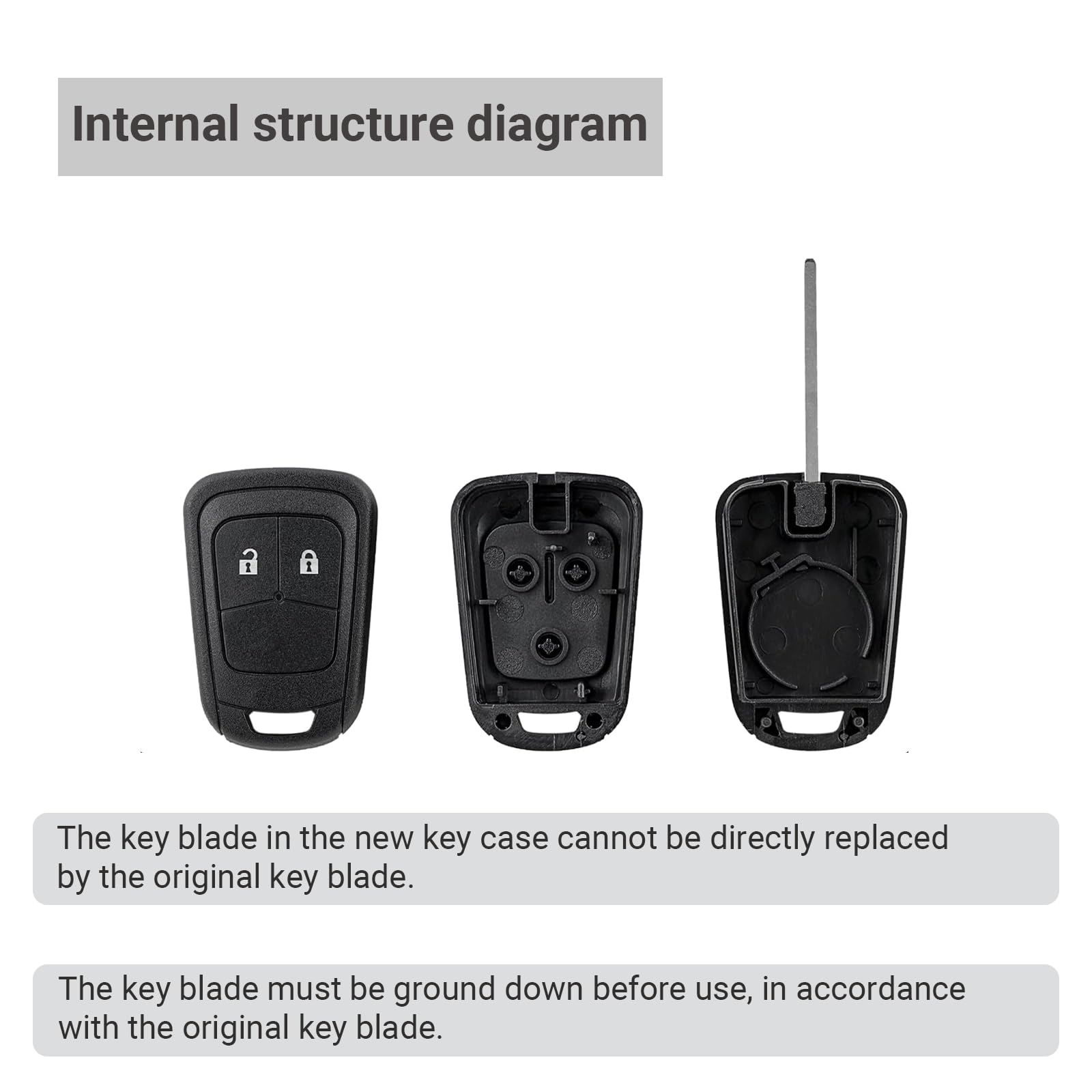 3 Tasto Telecomando Aletta Chiave Custodia Lama Per Opel Zafira Astra Insignia | UK