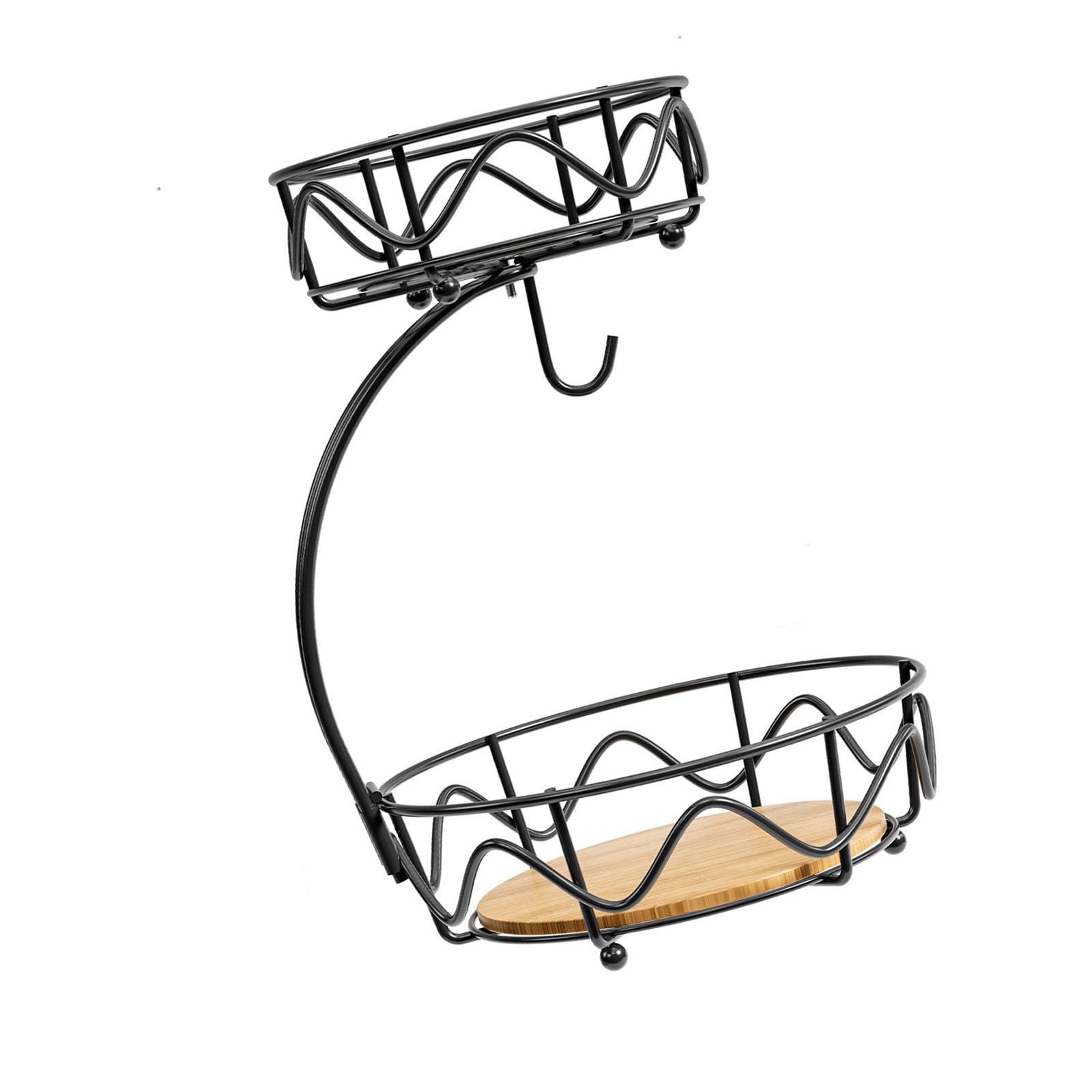 Contemporary Iron Compartment Serving Platter with Scratch Bottom Design Dense Fruit Tray