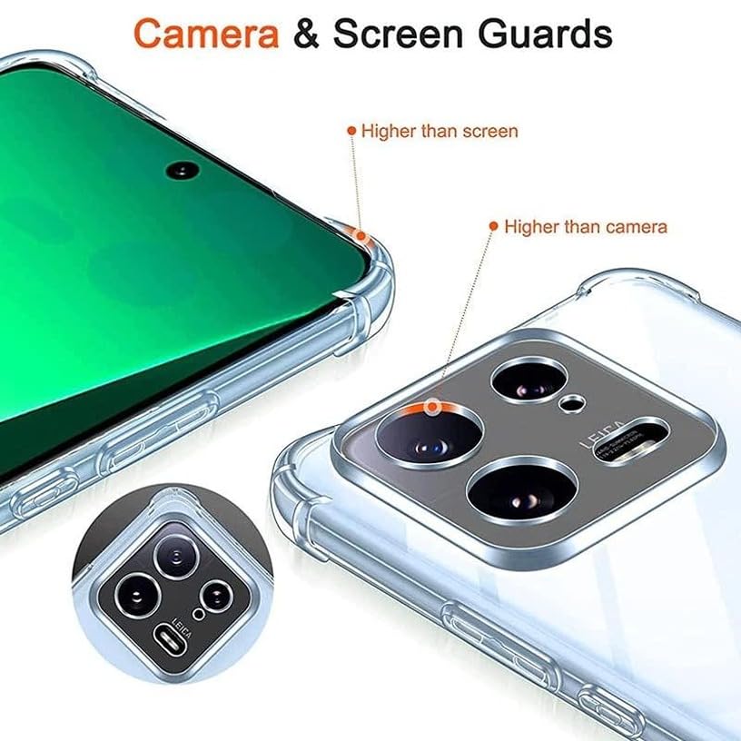 Image of BOXXO Flexible Back Cover for Xiaomi 13 Pro 5G | Back Cover Transparent Clear Shockproof Case Four Corner Protection | Slim Protective Mobile Phone Cover for Xiaomi 13 Pro 5G